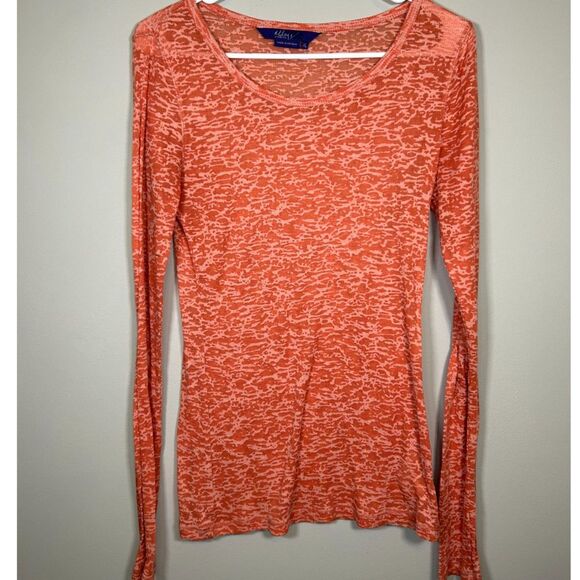 Miley Cyrus & Max Azria Tops - burnt orange semi sheer long sleeve